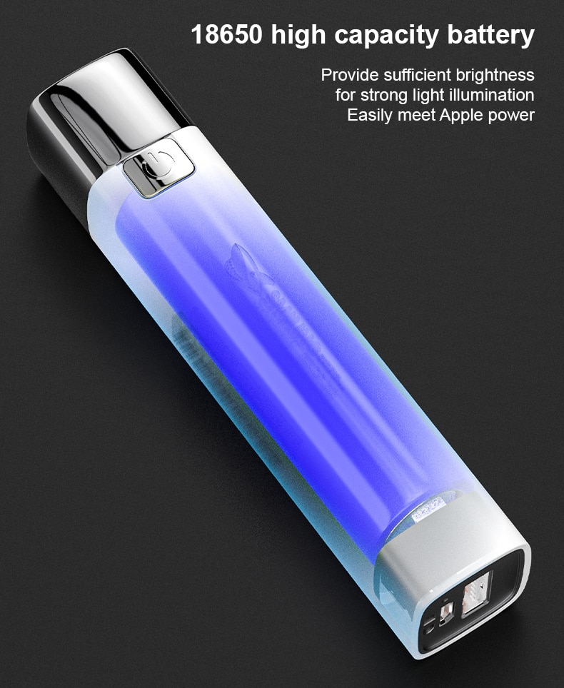 Xiaomi USB Flashlight Power Bank Mobile Phone Rechargeable Lamp Strong Light Torch Search Mini Camping Hiking Fishing Torch
