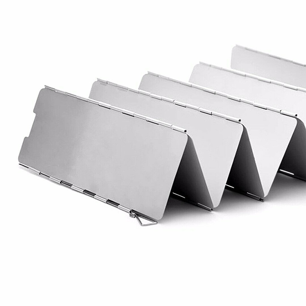 Gas Stove Wind Shield Outdoor Picnic Camping Burner Aluminum Alloy Barbecue Windproof Screen Protective Accessory