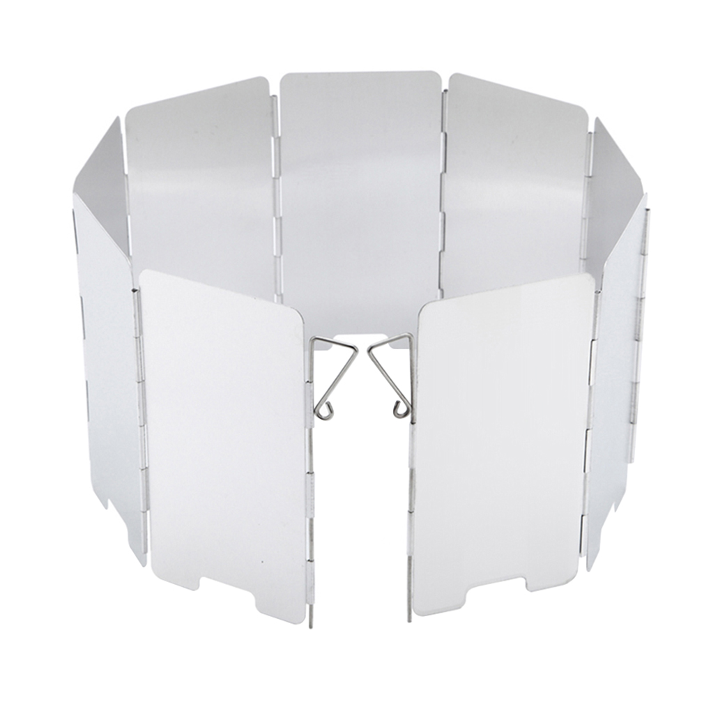 Gas Stove Wind Shield Outdoor Picnic Camping Burner Aluminum Alloy Barbecue Windproof Screen Protective Accessory