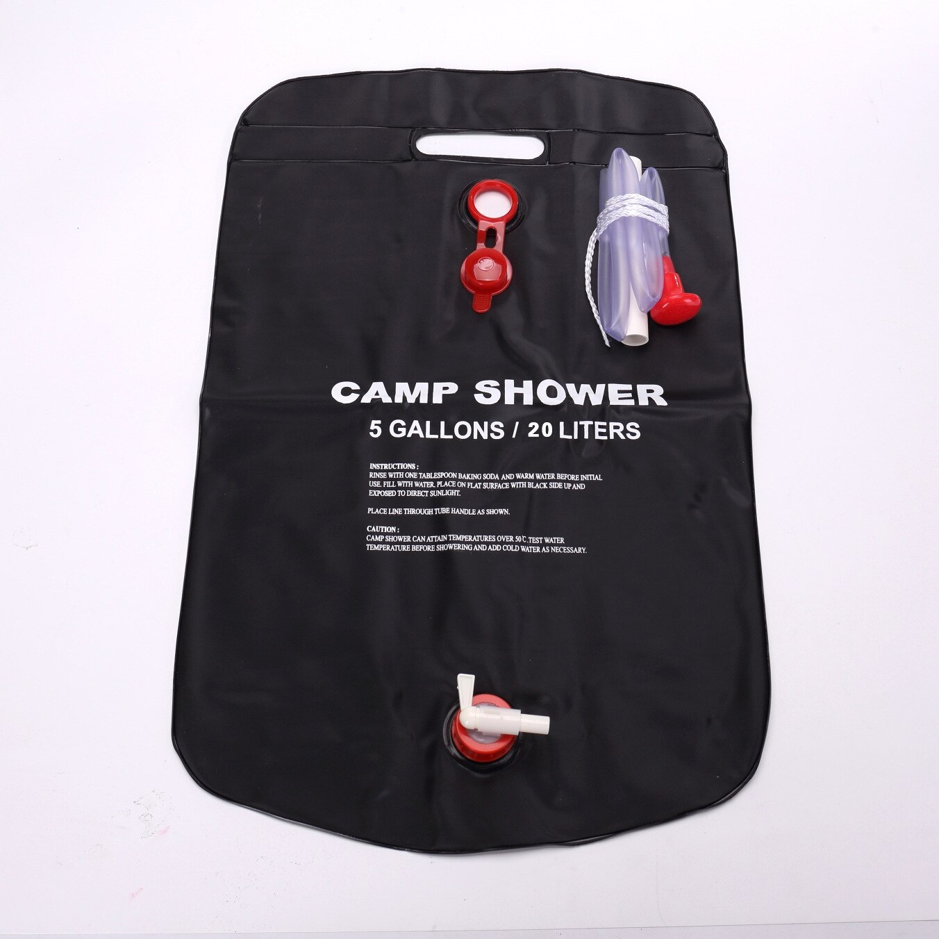 20L Portable Shower Bag Large Capacity with Switch Hose and Plastic Head for Camping Outdoor Hiking Picnic Washing 캠핑용품