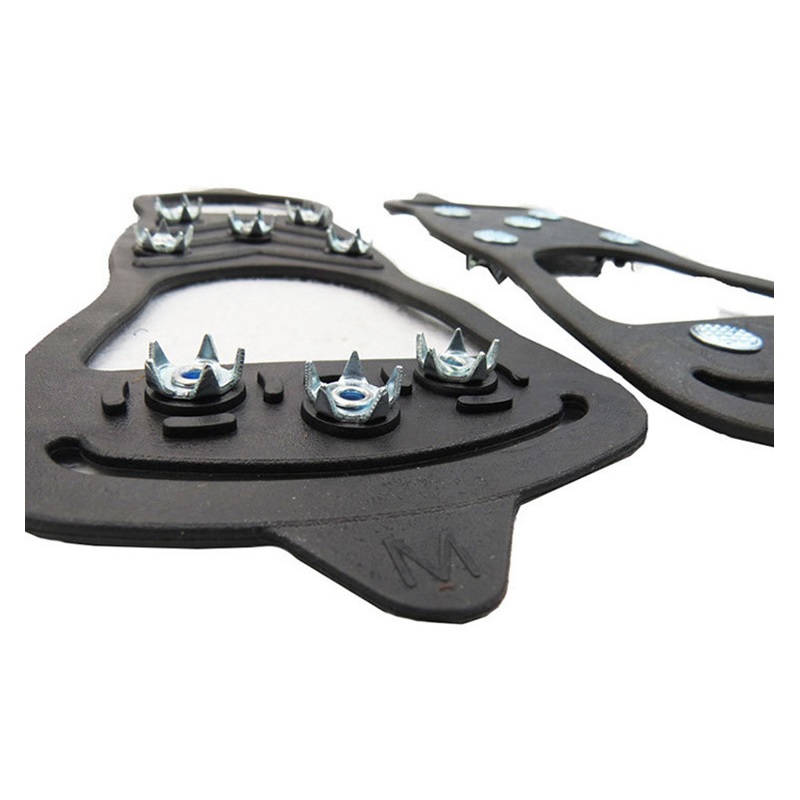 1 Pair 8 Studs Teeth Anti-Skid Non Slip Ice Gripper Crampons Cleats For Spikes Shoes Hiking Climbing Winter Snow Outdoor Unisex
