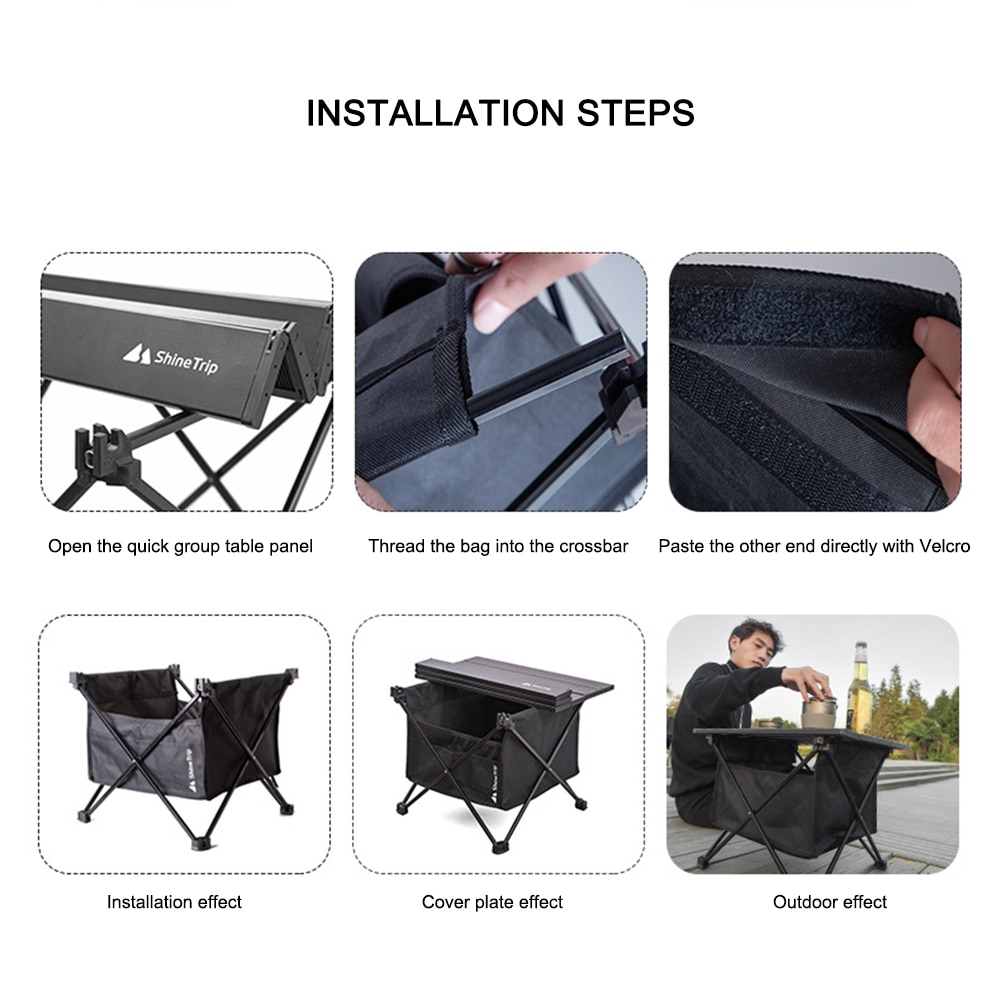 Camping Aluminum Folding Table Accessories Outdoor Stuff Sundry Storage Bag High  for Picnic Camping BBQ Large Space Bag