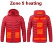 9 Areas heated Red