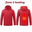 2 Areas heated Red