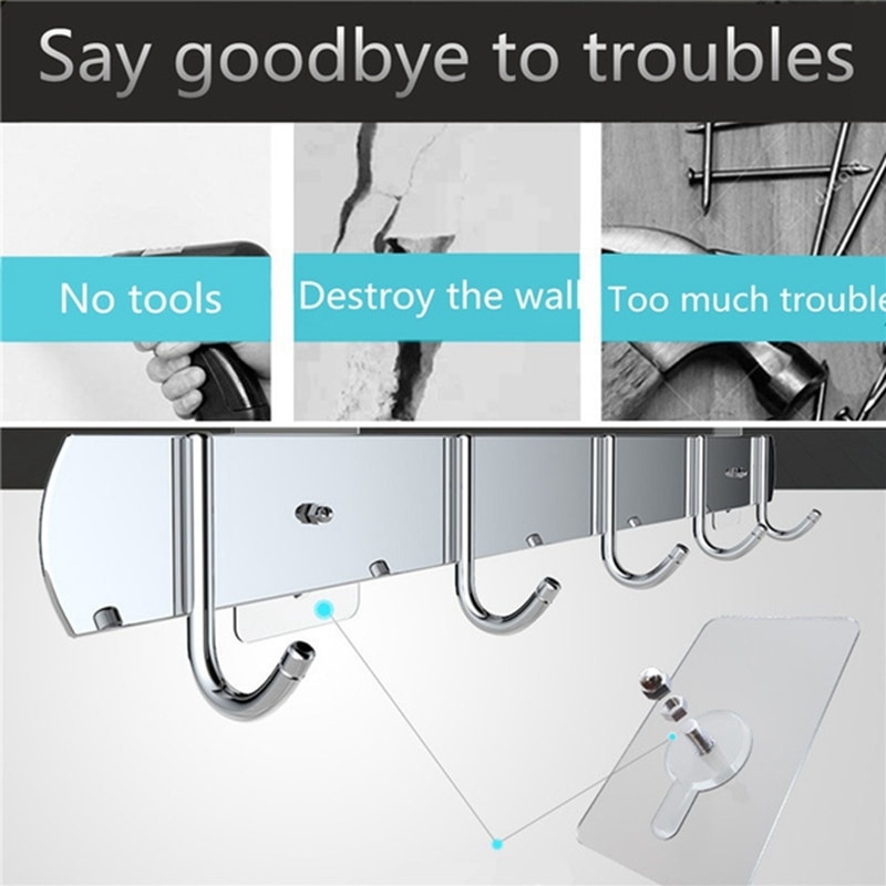 5/10/20 Pcs HIgh Quality Punch-free Screws Strong Self-adhesive Suction Cup Sucker Wall Hooks Hanger for Kitchen Bathroom Tools