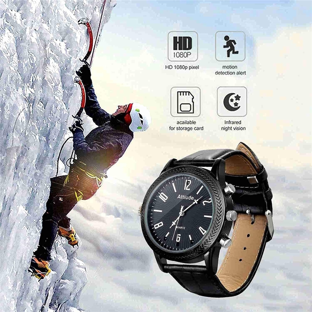 Full HD 1080P Men Wrist Watch Camera Night Vision Video & Audio Loop Recording 3 in1 Wearable Watch Outdoors Micro Camcorders