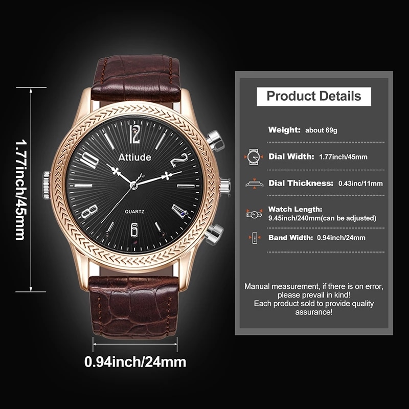 Full HD 1080P Men Wrist Watch Camera Night Vision Video & Audio Loop Recording 3 in1 Wearable Watch Outdoors Micro Camcorders