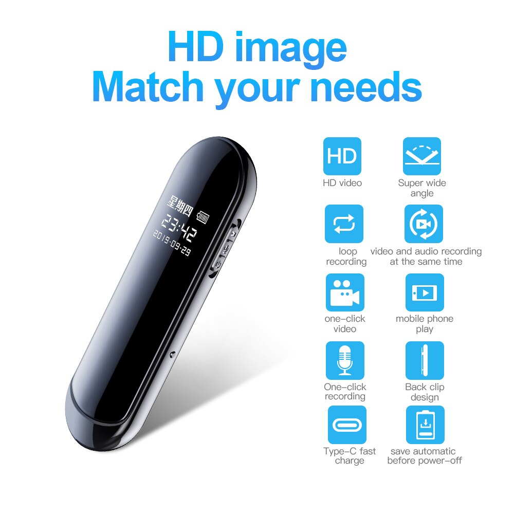 Small 1080P Micro Cam Secret Wearable Mini DV Camera Video Voice Recorder Body Cam Sport Clip Necklace Support Hidden TF Card