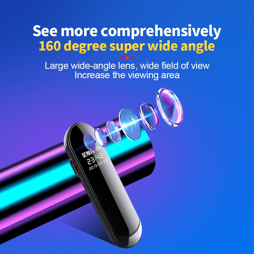 Small 1080P Micro Cam Secret Wearable Mini DV Camera Video Voice Recorder Body Cam Sport Clip Necklace Support Hidden TF Card