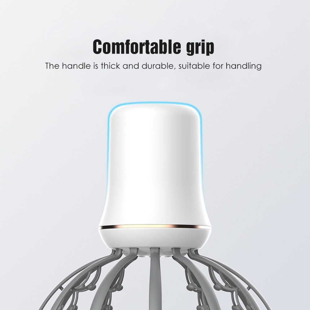 Electric Octopus Claw Scalp Massager Hands Free Therapeutic Head Scratcher Relief Hair Stimulation Rechargable Stress Relief