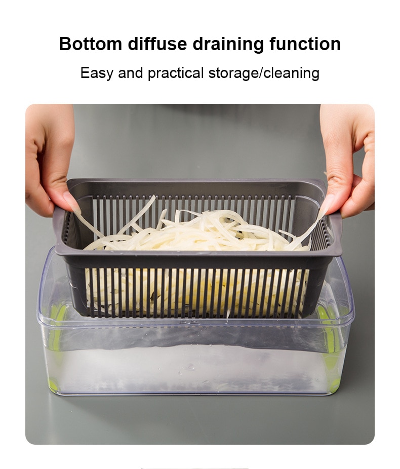 12 in 1 Green Multifunctional Vegetable Slicer Cutter Hand Slicer Drain Basket Kitchen Tool Home Gadgets