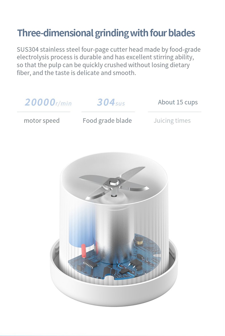 Portable Electric Juicer Blender Usb Mini Fruit Mixers Juicers Fruit Extractors Food Milkshake Multifunction Juice Maker Machine