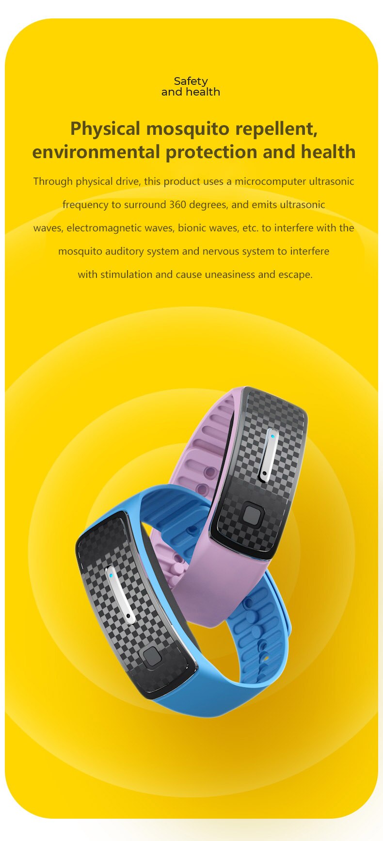 Ultrasound Mosquito Watch Wristband Summer Mosquito Repellent Bracelet Insect Band Children Adult Outdoor Anti-mosquito Artifact