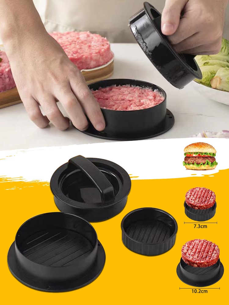 ABS Hamburger Meat Press Maker Round Shape Non-Stick Stuffed Burger Patties Beef Grill Pie Press Mould Maker Kitchen Accessories