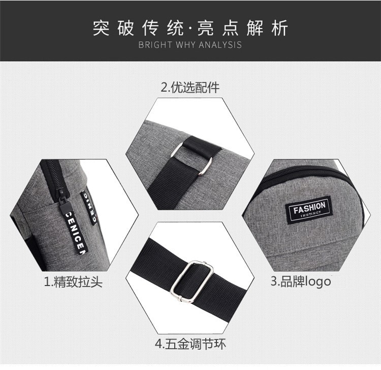 Men Shoulder Bags Nylon Waist Packs Sling Bag Crossbody Outdoor Sport Shoulder Chest Daily Picnic Canvas Messenger Bag Bolsa