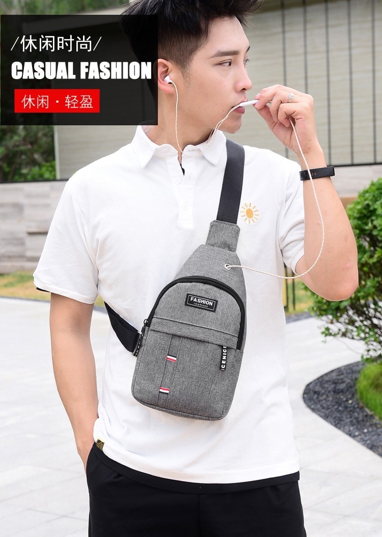 Men Shoulder Bags Nylon Waist Packs Sling Bag Crossbody Outdoor Sport Shoulder Chest Daily Picnic Canvas Messenger Bag Bolsa