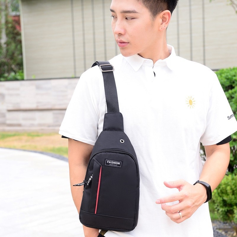 Men Shoulder Bags Nylon Waist Packs Sling Bag Crossbody Outdoor Sport Shoulder Chest Daily Picnic Canvas Messenger Bag Bolsa