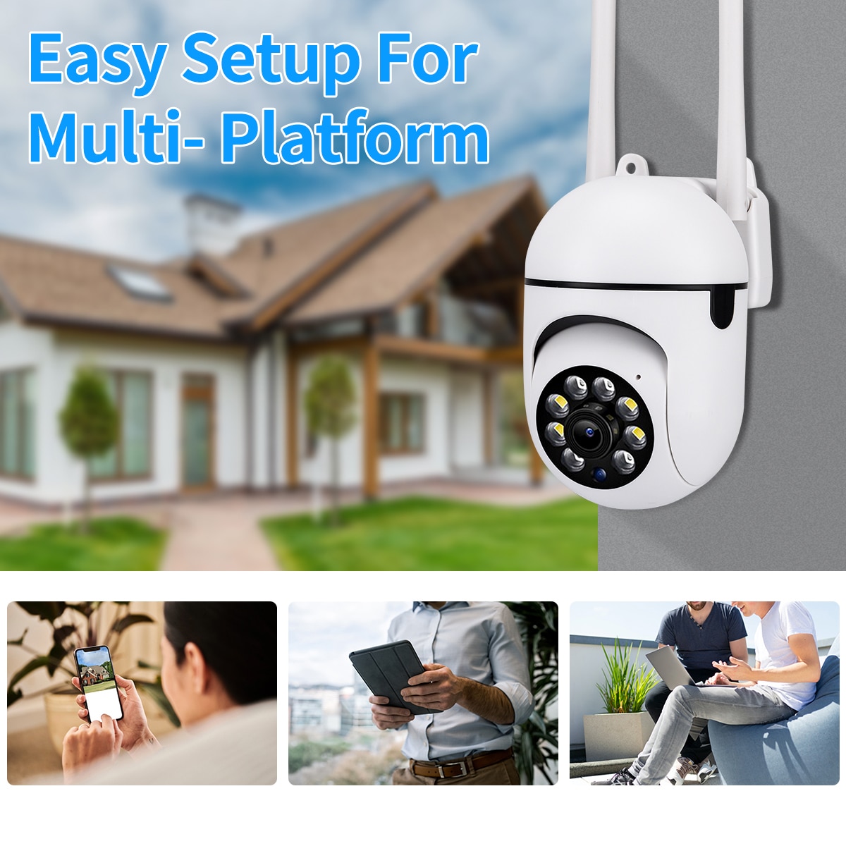 5G PTZ IP Camera HD 1080P WiFi Surveillance Cameras Full Color Night Vision Security Camera Motion Detection Wireless CCTV Cam