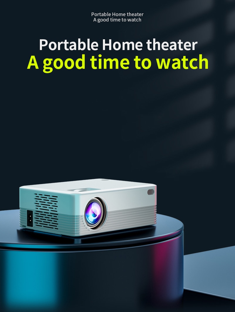 Salange P35 Android 10 Projector WIFI Portable MINI Video Beamer Smart TV 1280*720dpi for Game Movie Home Cinema 1080P 4K Video