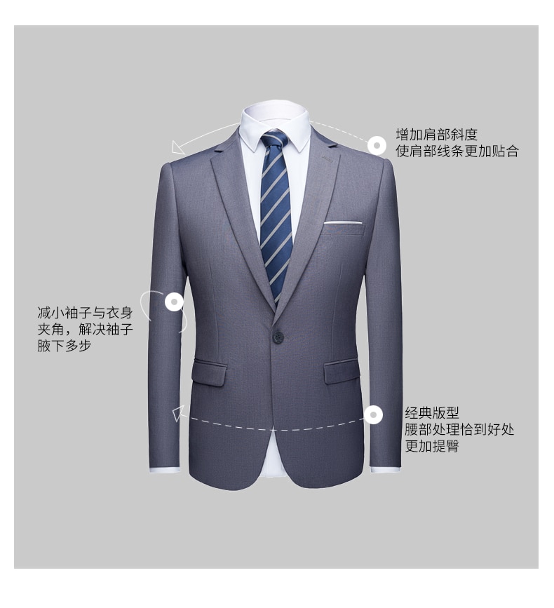 Jacket + Pants 2 Pieces Set / 2022 Fashion New Men's Casual Boutique Business Dress Wedding Groom Suit Coat Blazers Trousers