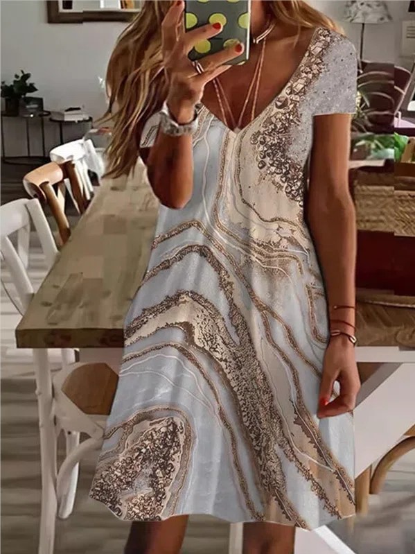 Women New Loose Vintage Ruffles Casual Befree 5XL Dress Large Big Summer Printed Party Beach Dresses
