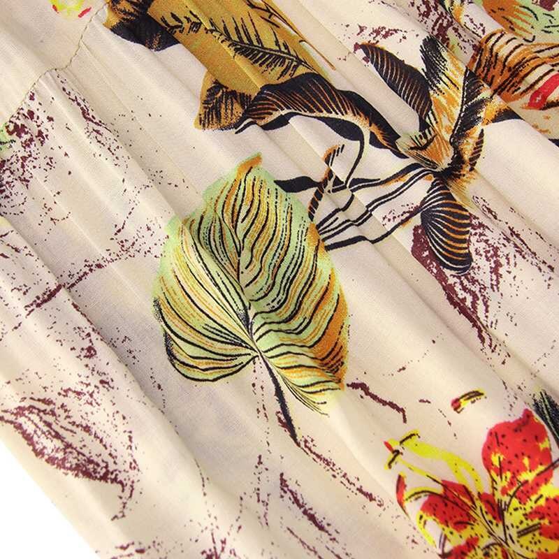 Summer Boho Maxi Dress Women Fashion Floral Printed Loose Sundress Casual High Waist Beach Party Long Dresses Vestidos Robe