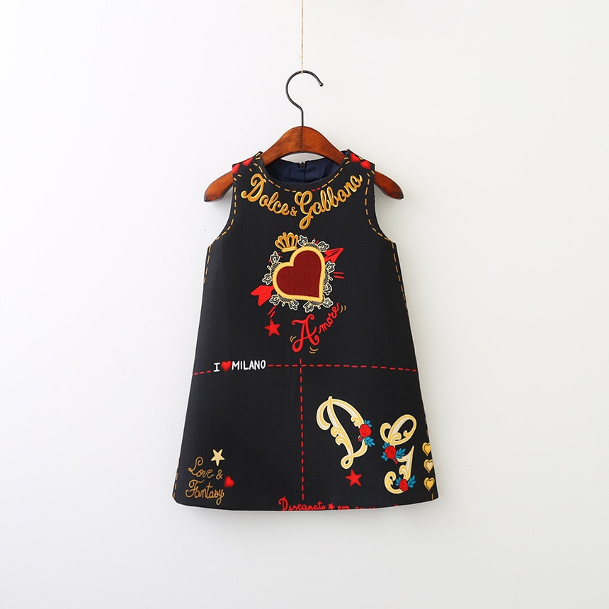 Kids Party Dresses For Girls Printed Evening Princess Girls Dresses Birthday Young Girls Clothes Vestido Menina Children Dresses