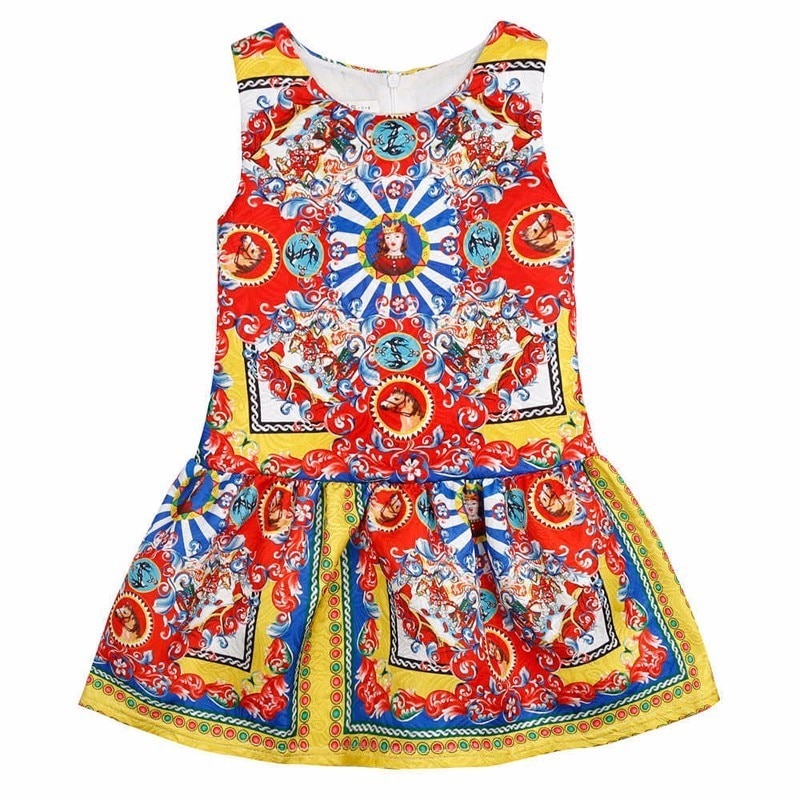 Kids Party Dresses For Girls Printed Evening Princess Girls Dresses Birthday Young Girls Clothes Vestido Menina Children Dresses