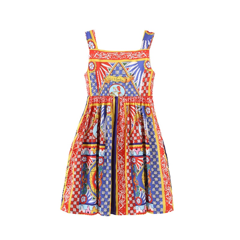 Kids Party Dresses For Girls Printed Evening Princess Girls Dresses Birthday Young Girls Clothes Vestido Menina Children Dresses