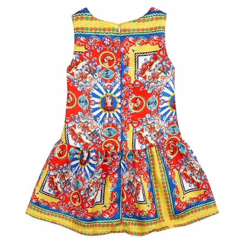 Kids Party Dresses For Girls Printed Evening Princess Girls Dresses Birthday Young Girls Clothes Vestido Menina Children Dresses