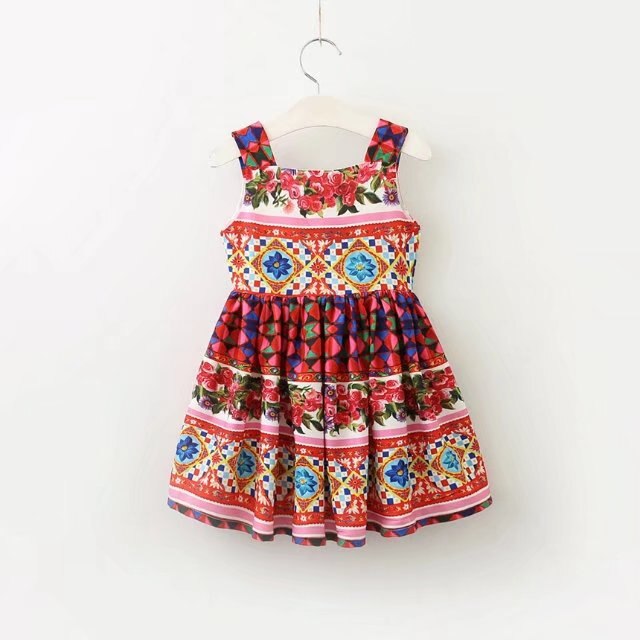 Kids Party Dresses For Girls Printed Evening Princess Girls Dresses Birthday Young Girls Clothes Vestido Menina Children Dresses