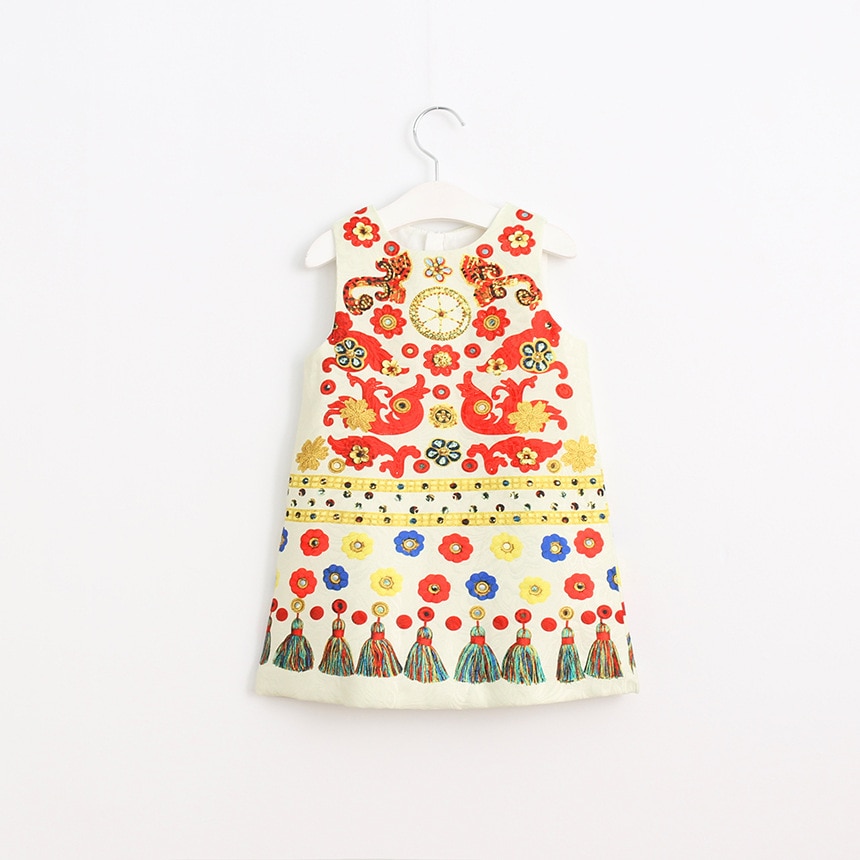 Kids Party Dresses For Girls Printed Evening Princess Girls Dresses Birthday Young Girls Clothes Vestido Menina Children Dresses