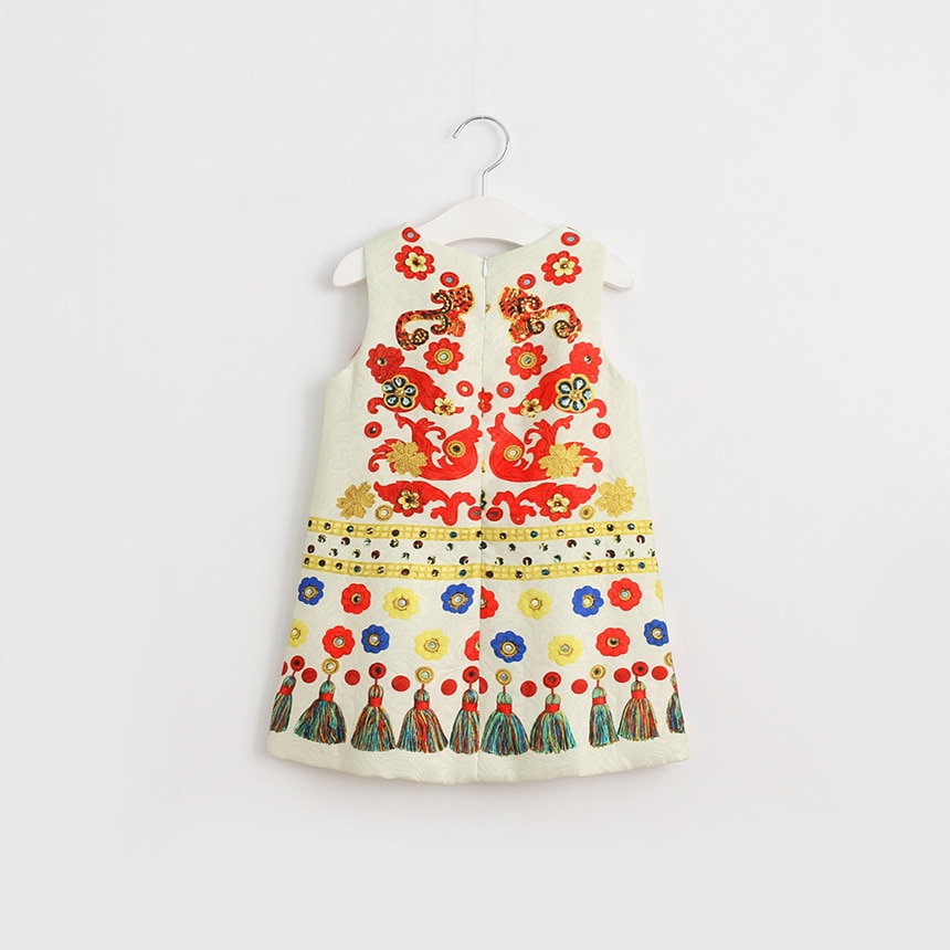 Kids Party Dresses For Girls Printed Evening Princess Girls Dresses Birthday Young Girls Clothes Vestido Menina Children Dresses