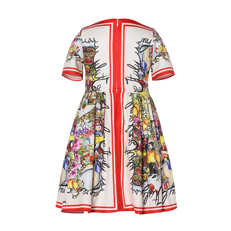Kids Party Dresses For Girls Printed Evening Princess Girls Dresses Birthday Young Girls Clothes Vestido Menina Children Dresses