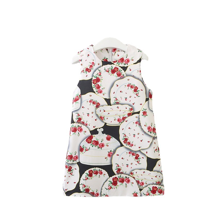 Kids Party Dresses For Girls Printed Evening Princess Girls Dresses Birthday Young Girls Clothes Vestido Menina Children Dresses