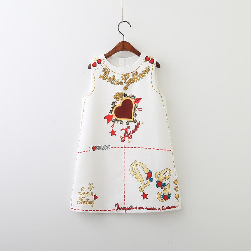 Kids Party Dresses For Girls Printed Evening Princess Girls Dresses Birthday Young Girls Clothes Vestido Menina Children Dresses
