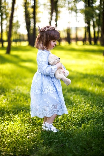 Elegant Flower Girls Dress Wedding Party Princess Dress Casual Kids Clothes Lace Long Sleeves Dress Children's Vestidos For 3-8T